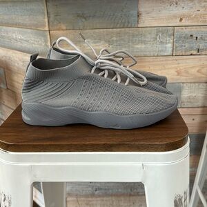 Gray light slip on sneakers